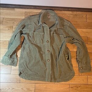 Como Vintage Sage Green Corduroy Utility Jacket